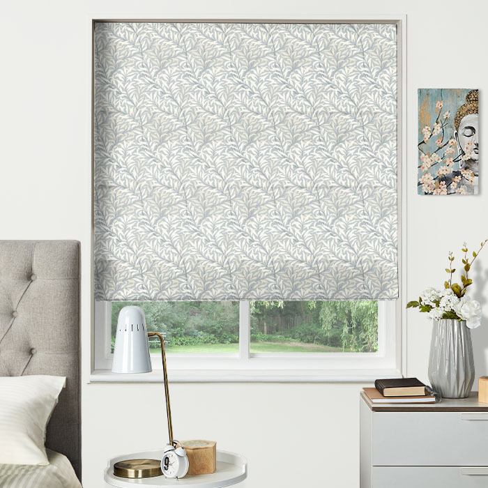 MotionBlind Roman Blind in Willow Boughs Dove by Clarke And Clarke