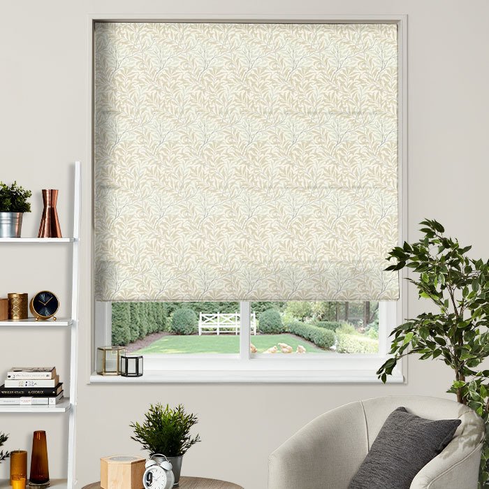 MotionBlind Roman Blind in Willow Boughs Linen by Clarke And Clarke