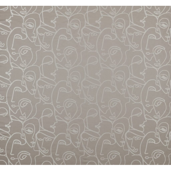 Henri Silver Fabric by Ashley Wilde