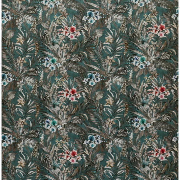 Kew Teal Fabric by Ashley Wilde