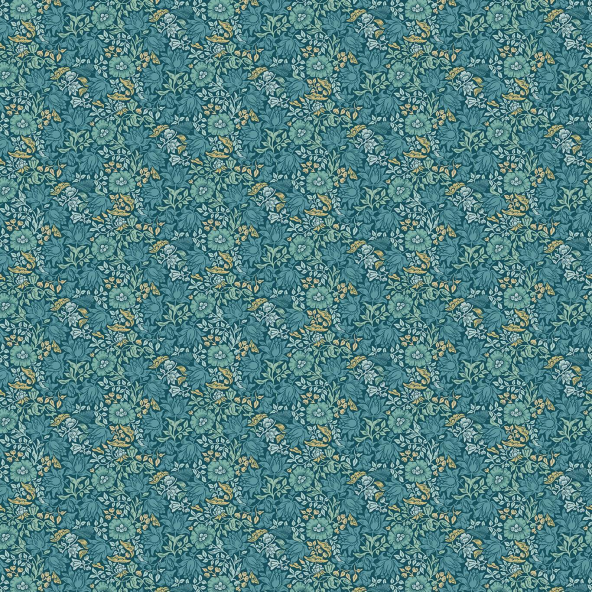 Mallow Teal Fabric