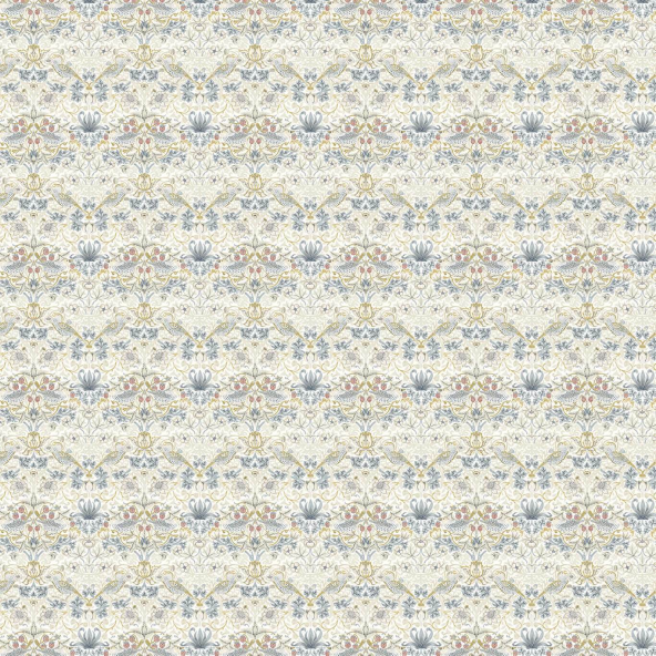 Strawberry Thief Linen Plum Fabric