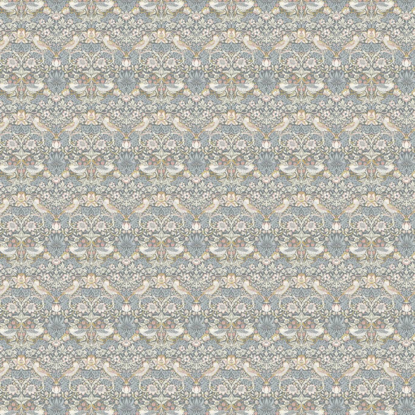 Strawberry Thief Slate Blush Fabric