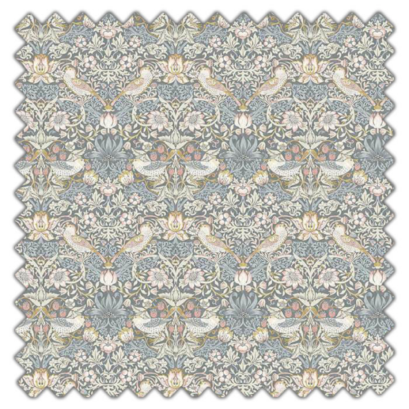 Swatch of Strawberry Thief Slate Blush