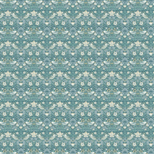 Strawberry Thief Teal Fabric