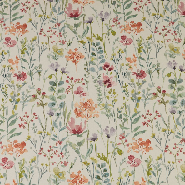 Wild Flowers Clementine Fabric by iLiv
