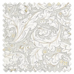 Swatch of Pure Bachelors Button Print Horned Poppy Grey