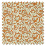 Swatch of Bachelors Button Burnt Orange/Sky Swatch of Bachelors Button Burnt Orange/Sky