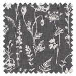 Swatch of Blomma Charcoal Swatch of Blomma Charcoal