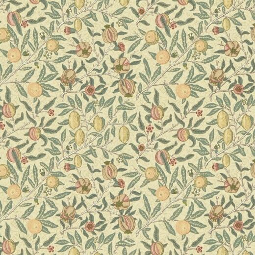 Made To Measure Curtains Fruit Minor Ivory/Teal
