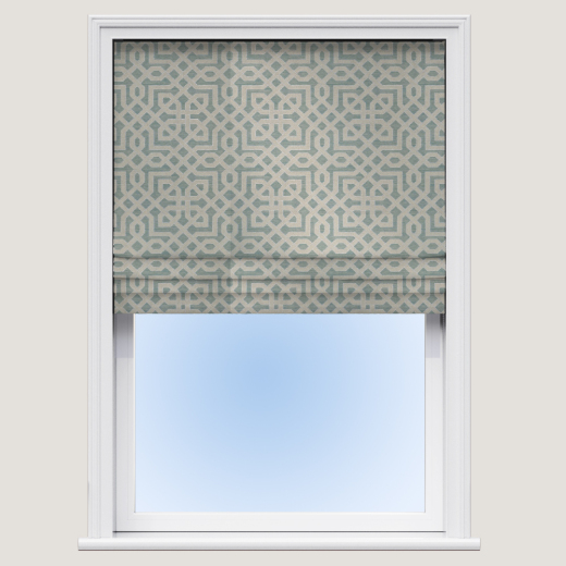 Made To Measure Roman Blind Trellis Powder Blue