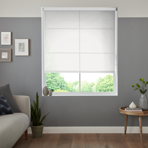 Malton White Electric Roller Blind