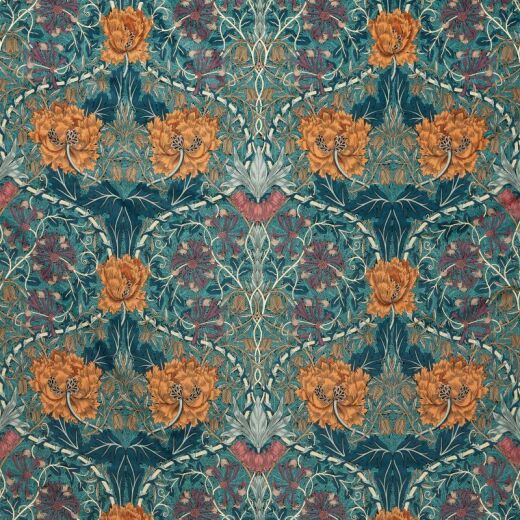 Made To Measure Roman Blinds Honeysuckle And Tulip Velvet Woad/Mulberry Made To Measure Roman Blinds Honeysuckle And Tulip Velvet Woad/Mulberry