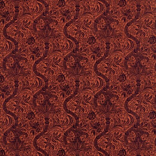 Made To Measure Roman Blinds Indian Flock Velvet Russet/Mulberry Made To Measure Roman Blinds Indian Flock Velvet Russet/Mulberry