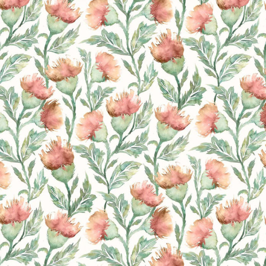 Ettrick Rust Cream Fabric