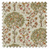 Swatch of Kelmscott Tree Embroidery Russet/Artichoke