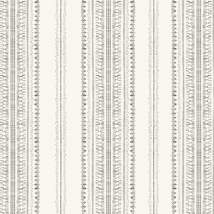 Bodo Stripe Charcoal Fabric by The Pure Edit