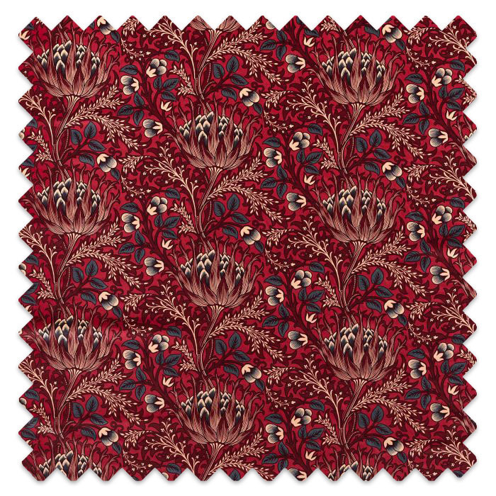 Swatch of Artichoke Velvet Barbed Berry