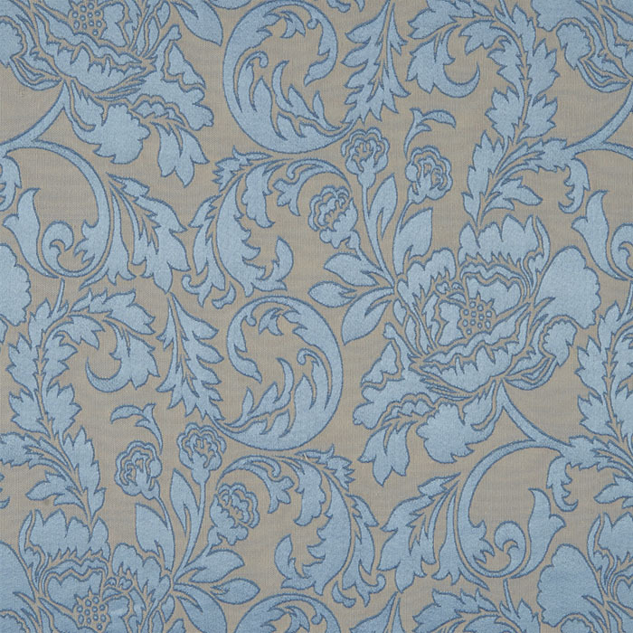 Chatsworth Sky Blue Fabric by Bill Beaumont