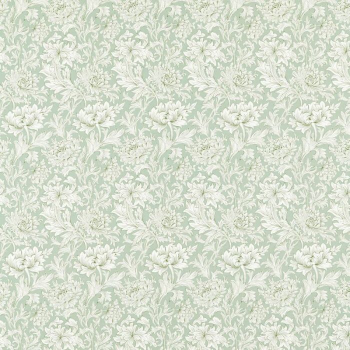 Chrysanthemum Toile Willow Fabric by Morris & Co