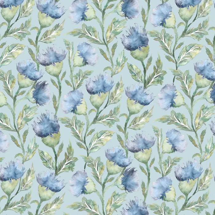 Ettrick Bluebell Fabric by Voyage