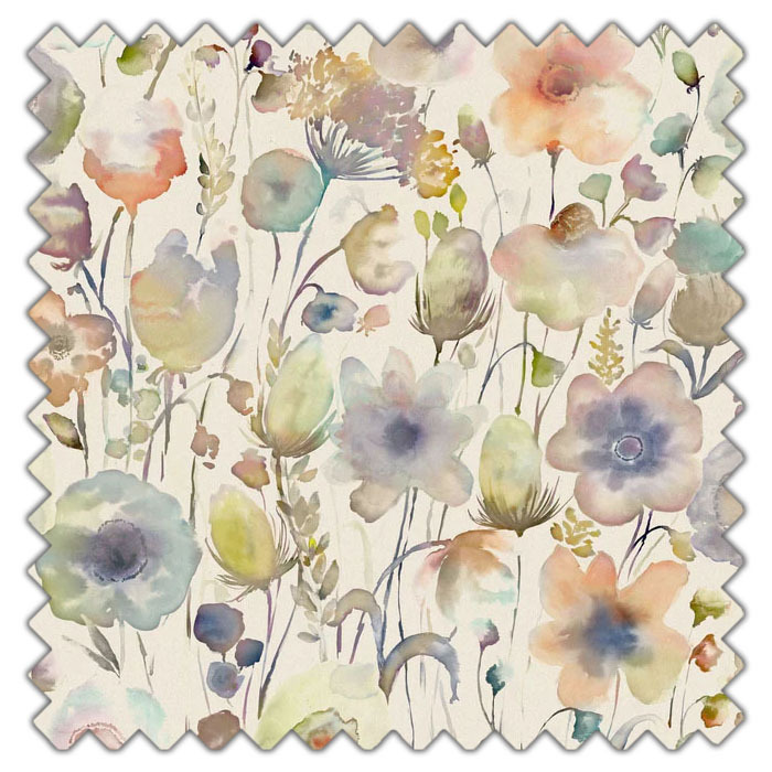 Swatch of Gospiana Coral Cloud Linen by Voyage