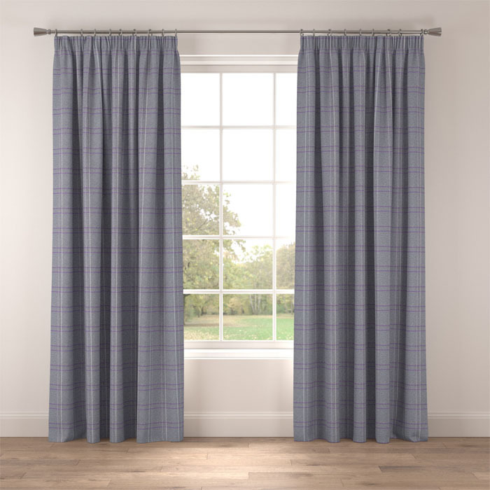 Curtains in Hamilton Mauve by Belfield Home
