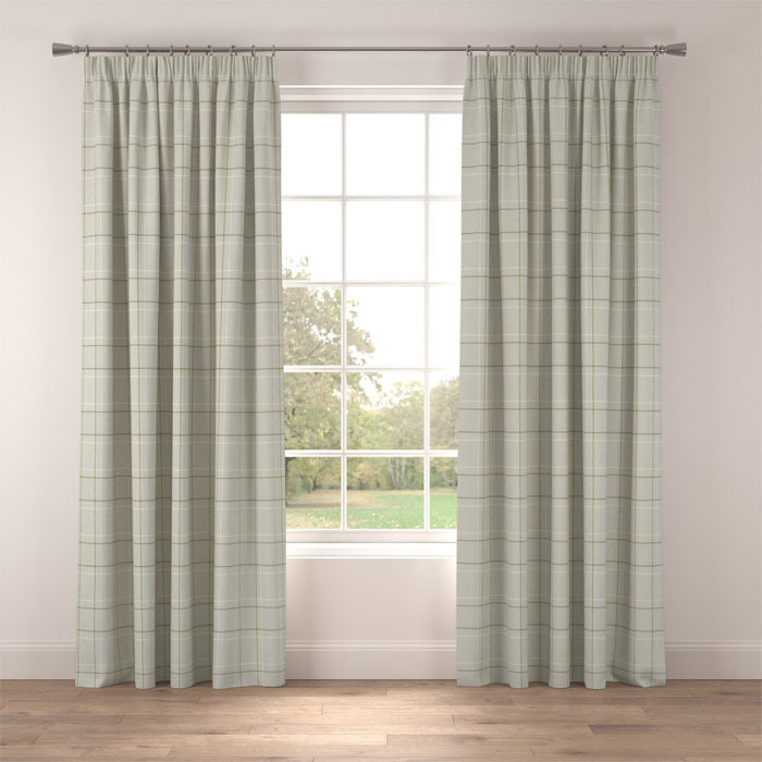 Curtains in Hamilton Sage by Belfield Home