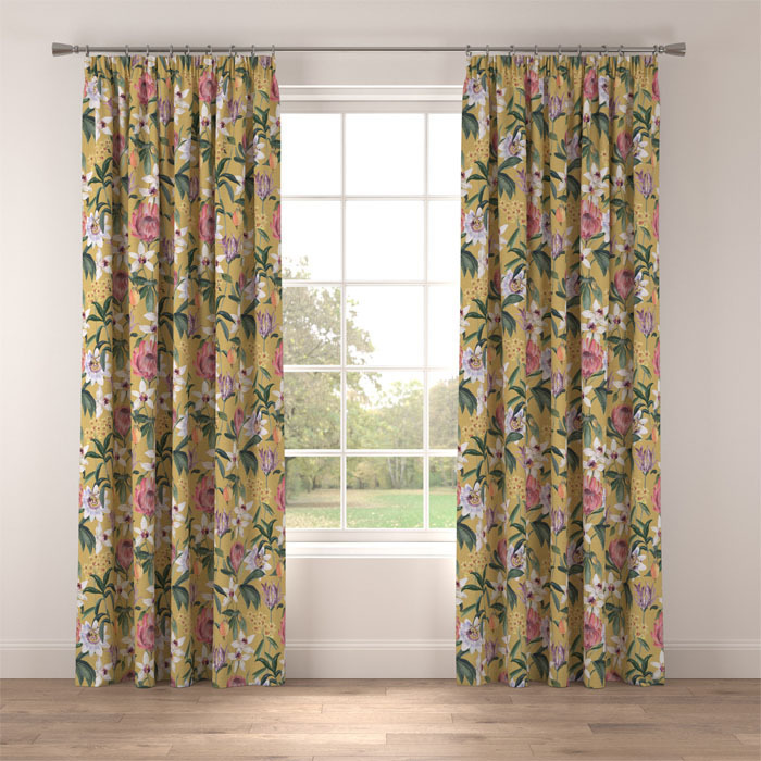 Curtains in Havana Ochre by Belfield Home