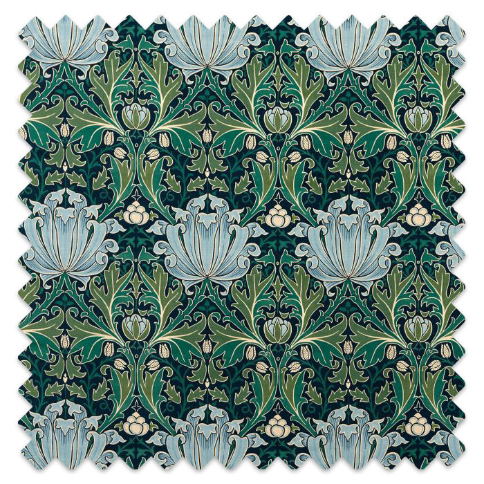 Swatch of Helena Velvet Indigo/Boughs