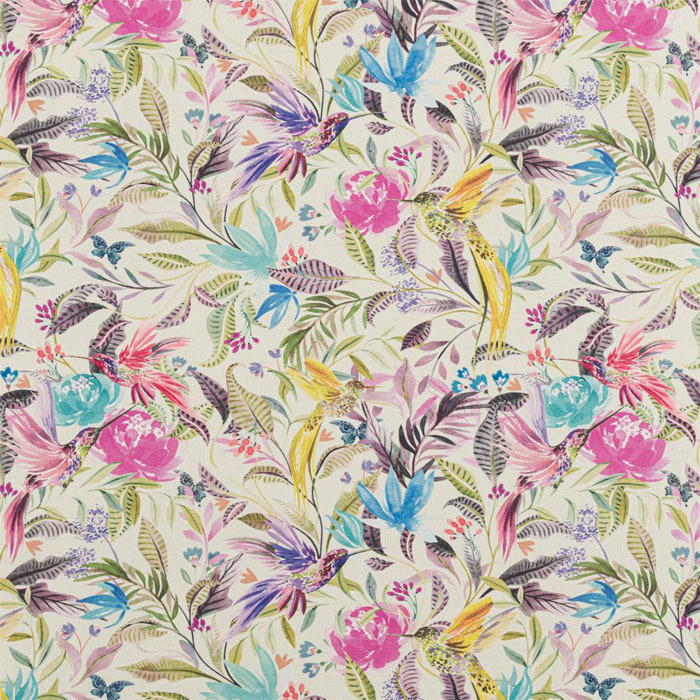 Hummingbird Pistachio Fabric by Bill Beaumont