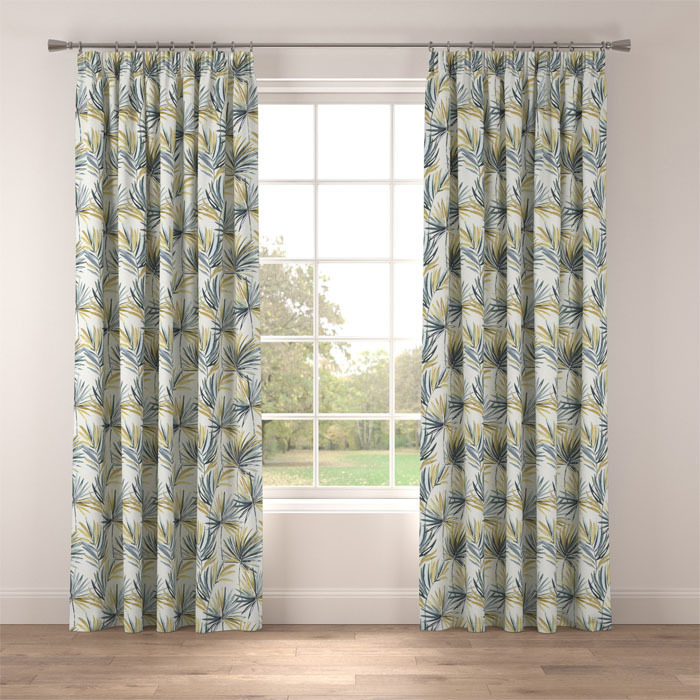 Curtains in Kaia Citrus Teal by Belfield Home