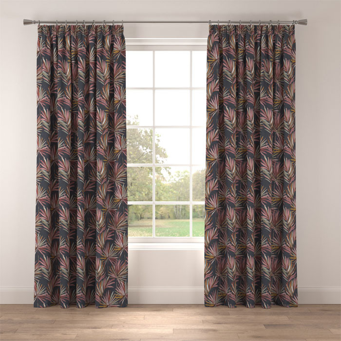 Curtains in Kaia Navy Blush by Belfield Home