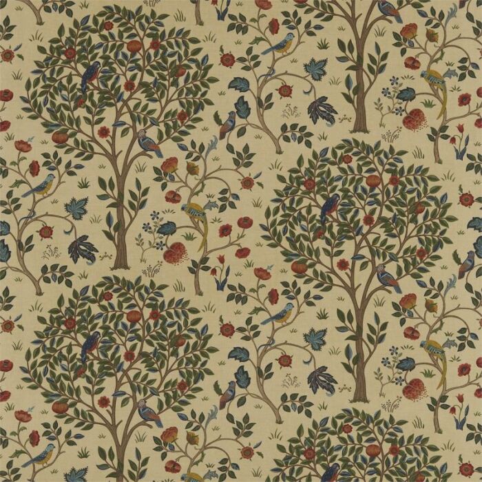 Kelmscott Tree Forest/Gold Fabric by Morris & Co