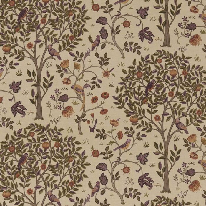 Kelmscott Tree Mulberry/Russet Fabric by Morris & Co