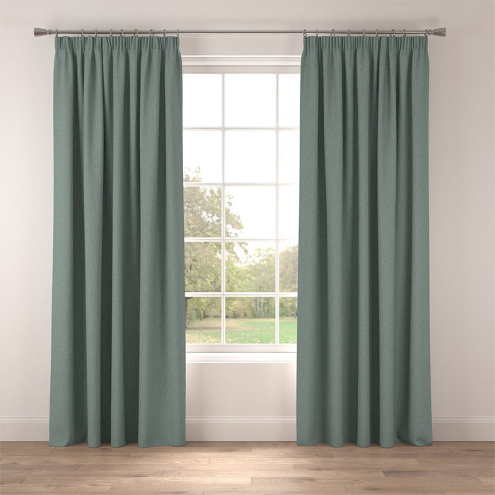 Curtains in Marlow Mineral Green by Belfield Home