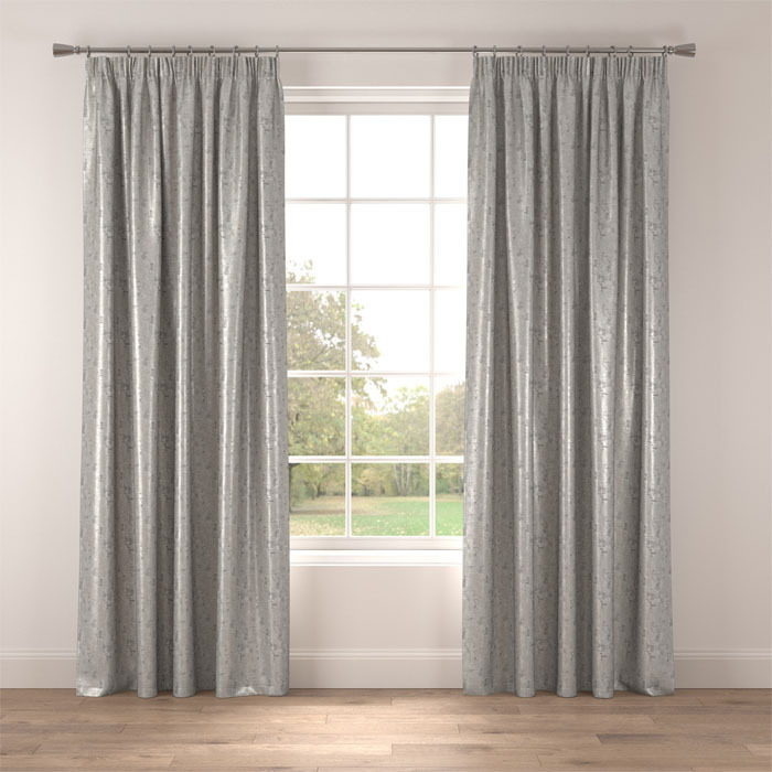 Curtains in Marriot Silver by Belfield Home