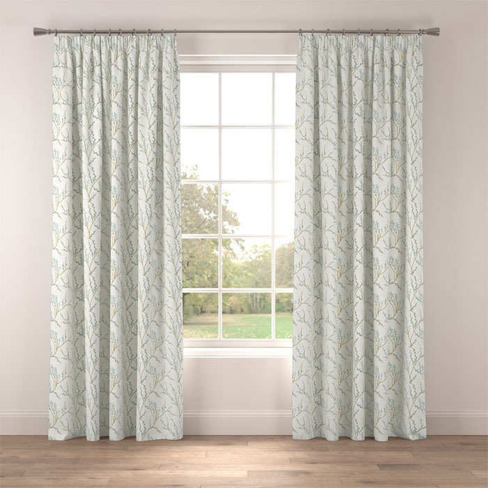 Curtains in Mila Azure by Belfield Home