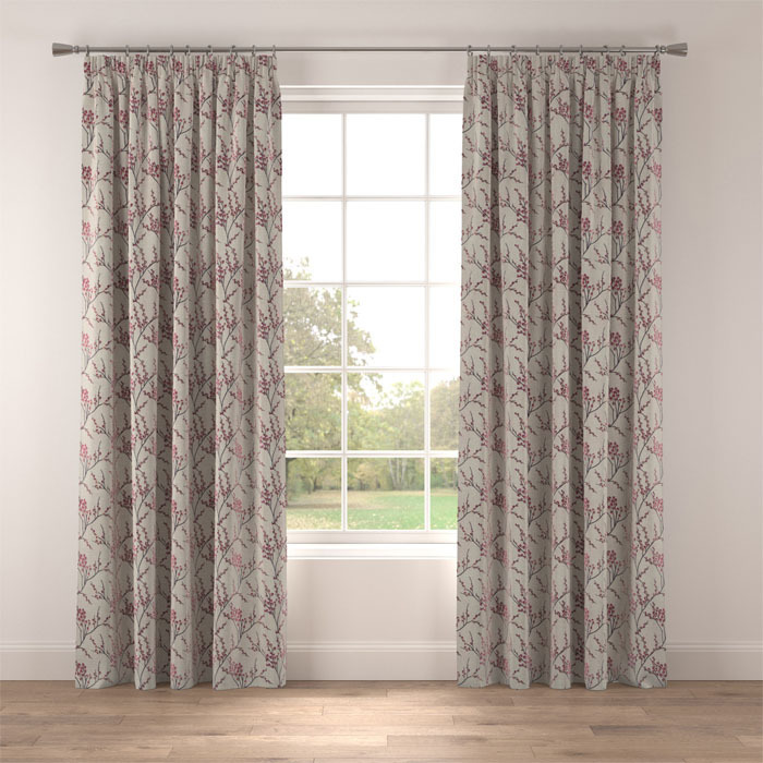 Curtains in Mila Berry by Belfield Home
