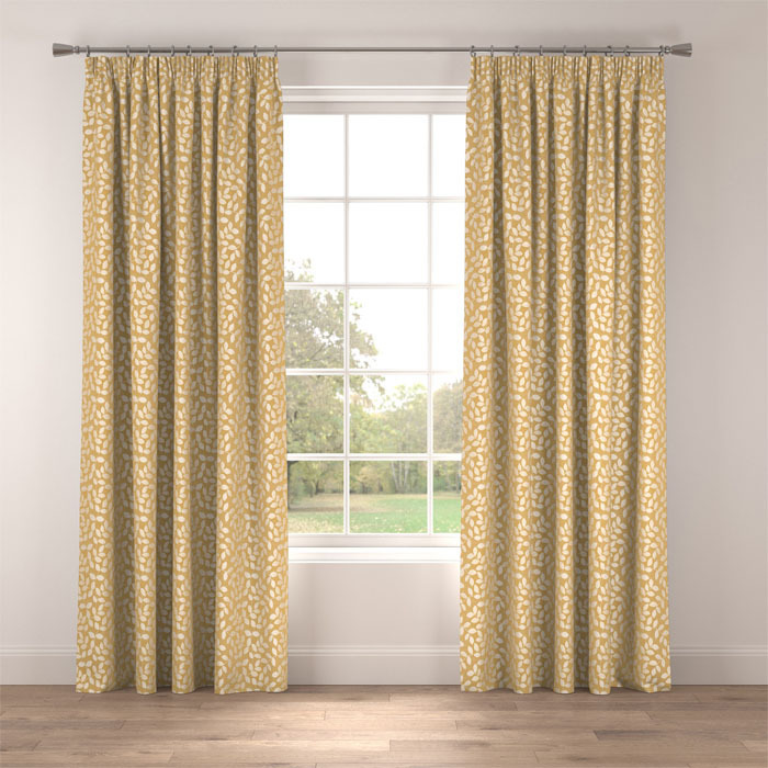 Curtains in Milton Ochre by Belfield Home