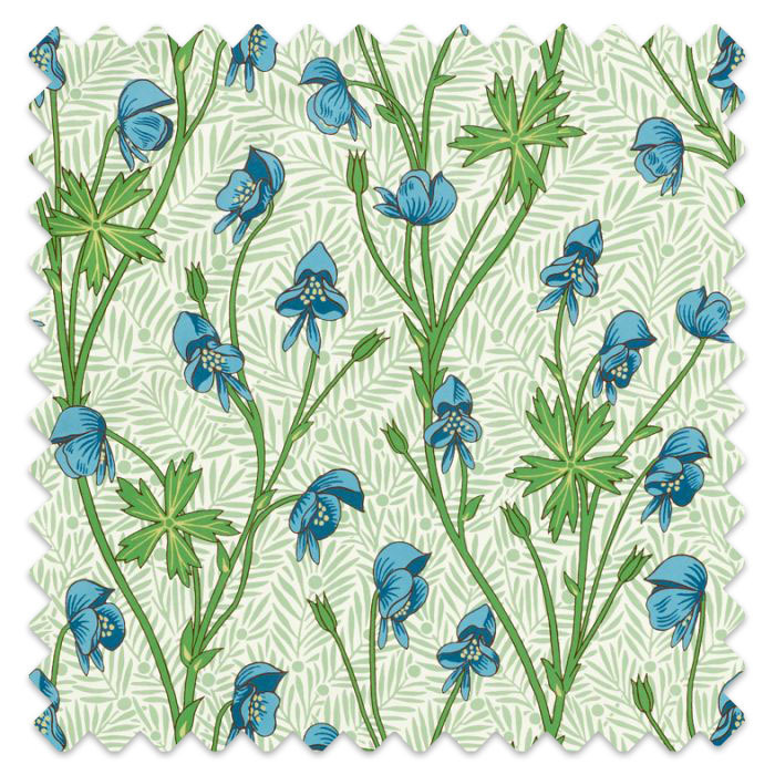 Swatch of Monkshood Cobalt/Goblin Green