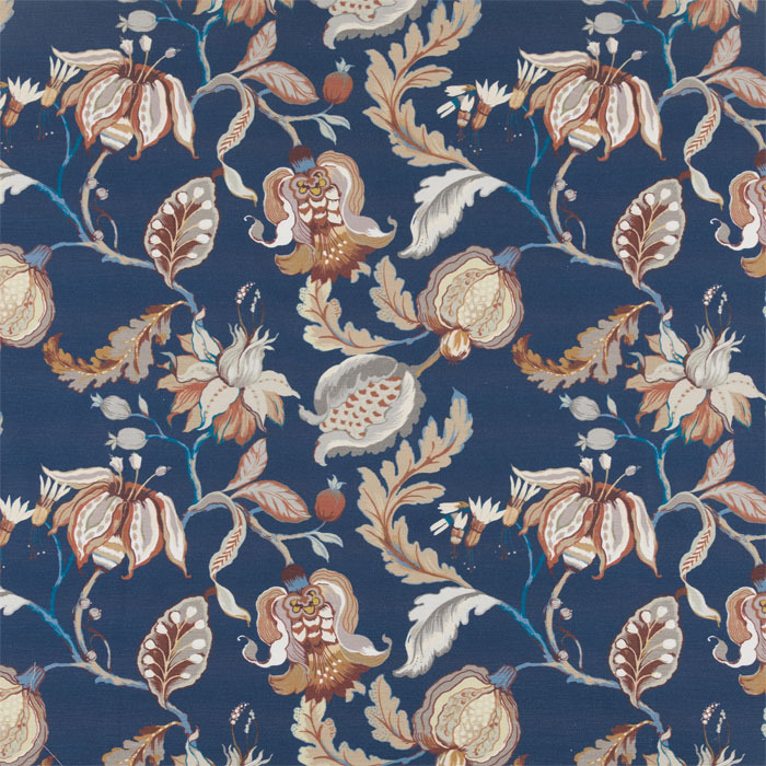 Oleander Blue Fabric by Bill Beaumont