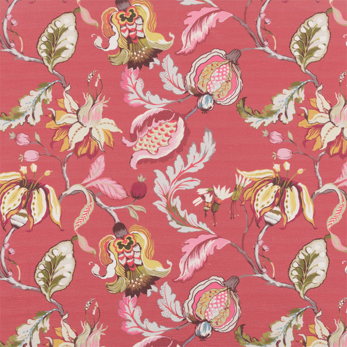 Oleander Red Fabric by Bill Beaumont