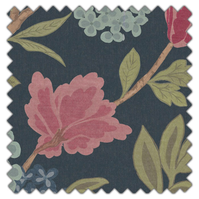 Swatch of Ophelia Navy by Belfield Home