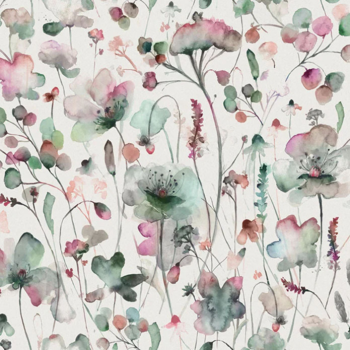 Pimelea Meadow Cream Fabric by Voyage