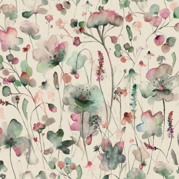 Pimelea Meadow Linen Fabric by Voyage