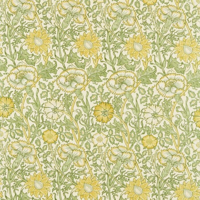 Pink & Rose Cowslip/Fennel Fabric by Morris & Co