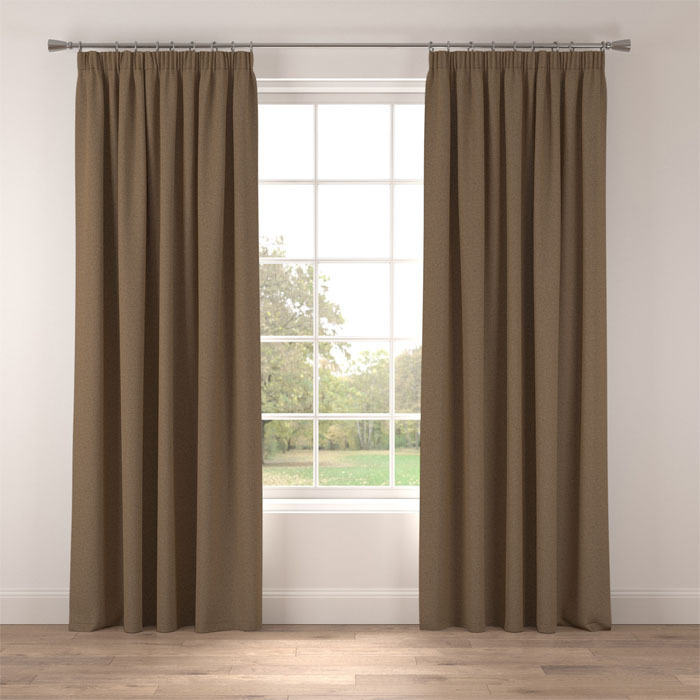 Curtains in Raffia Bronze by Belfield Home