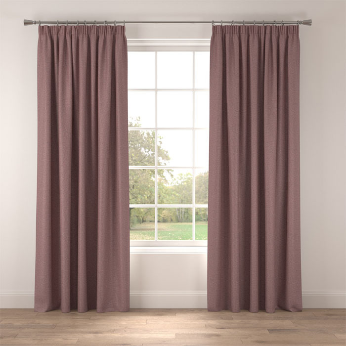 Curtains in Raffia Heather by Belfield Home