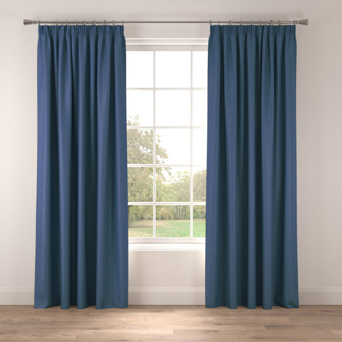 Curtains in Raffia Navy by Belfield Home